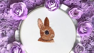 Bunny. Patch. Embroidery. Diy. Handmade