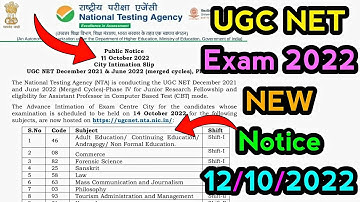 NTA UGC NET 2022 Admit Card Update By Nothing impossible | Admit Card Update | 12/10/2022