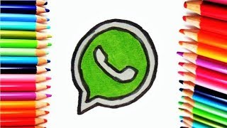 Como Dibujar Logo WHATSAPP - How to draw a Logo Whatsapp - YouTube