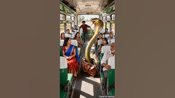 Cub saved the lives of millions of bus passengers from a giant snake 😭 #ai #cow #save #bus