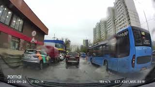 Driving in Moscow agglomeration: Отрадное - Северное Тушино - Химки 26/04/2026 (timelapse 4x)
