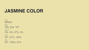 What color is  Jasmine ? #fff4bb hex color - Yellow color - Warm color  fff4bb