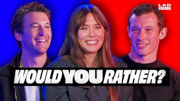 Elizabeth Olsen, Miles Teller & Callum Turner Argue Weird Would You Rather? Questions | LADbible