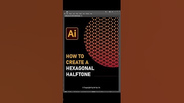 How to create a HEXAGONAL HALFTONE IN Adobe Illustrator #illustratortutorial #illustrator #design