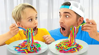 Kids learn to cook spaghetti