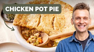 Chicken Pot Pie with Cheddar Crust