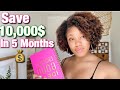 How I saved $10,000 In 5 months|Saving and budgeting  tips to move out and get your own apartment