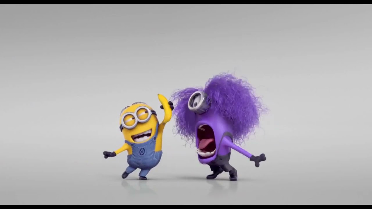 фиолетовый миньон из гадкий я 2. фиолетово желтый персонаж. желто фиолетовый персонаж.