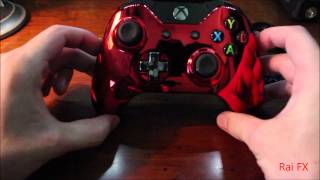 Xbox One Controller Red Chrome Shell and Chrome D-Pad Mod