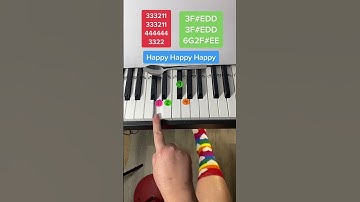 Thumbnail of Happy Happy Happy Piano Tutorial Easy 😃