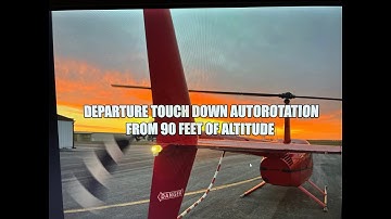 Touch Down Autorotation on Departure from 90 feet in a Robinson R44