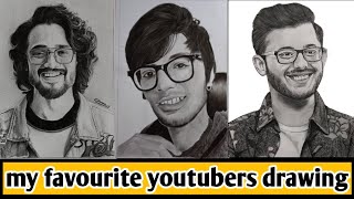 Youtubers drawing | my all favourite youtubers drawing