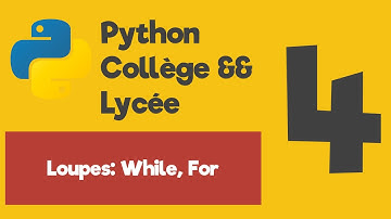 Python pour collège lycée - partie 4 (facile, débutant)