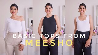 MEESHO Basic Tops Haul | Meesho Tank Tops Haul | Wardrobe Essentials Meesho meesho
