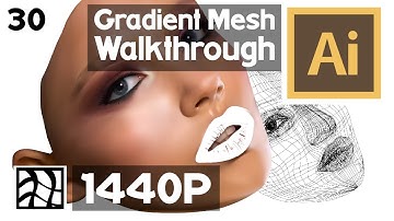 Gradient Mesh Advanced Tutorial - Learn Realistic Drawing (Adobe Illustrator) - Mouth (Episode 30)