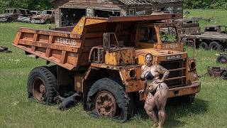 ASMR Mining Truck Restoration | $200,000 1970 Euclid Dump Truck Found Underground Full Rebuild!
