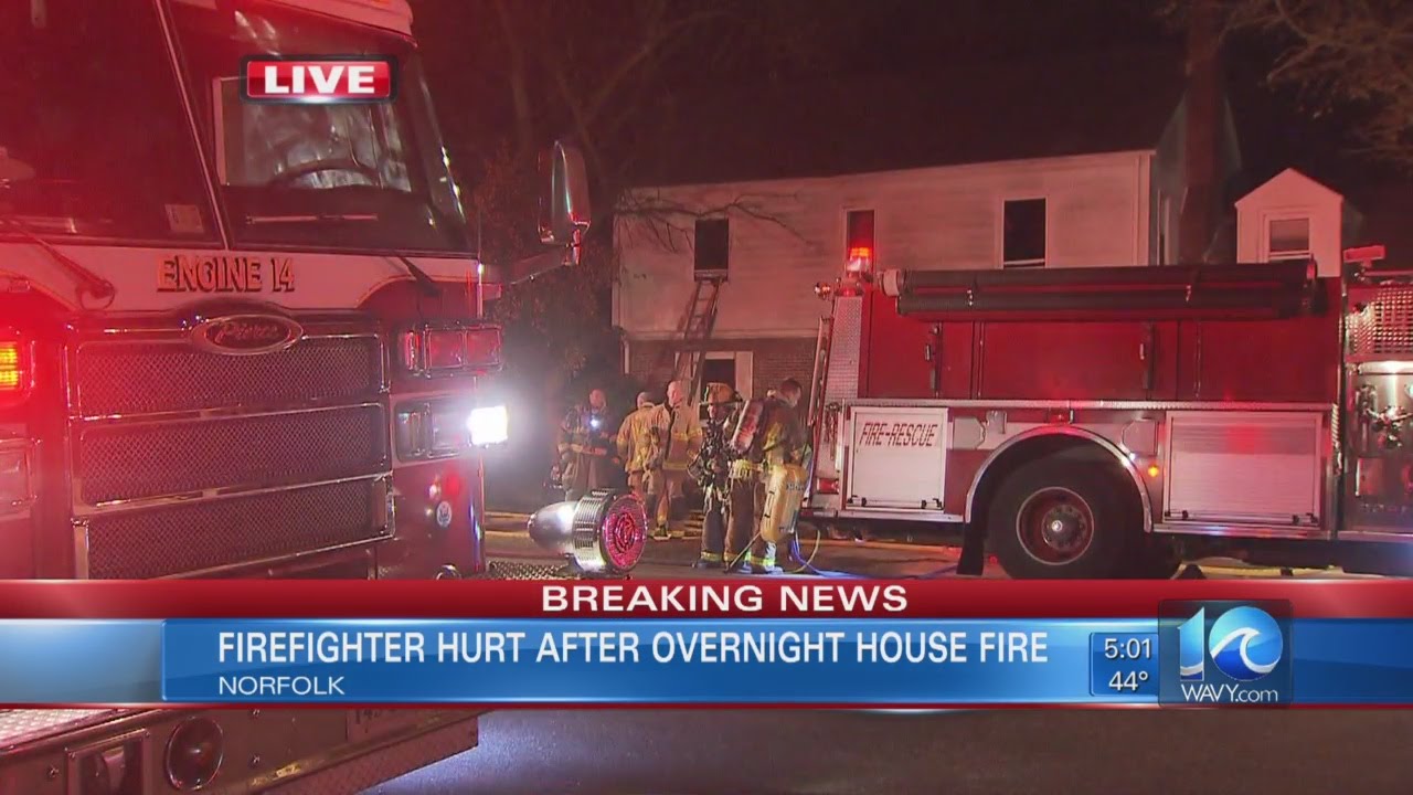 Firefighter hurt after crews save 2 from overnight house fire - YouTube