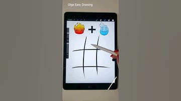 Tic Tac Toe game/Elemental #shorts #olgaeasydrawing #youtubeshorts #procreate #satisfying #tictactoe