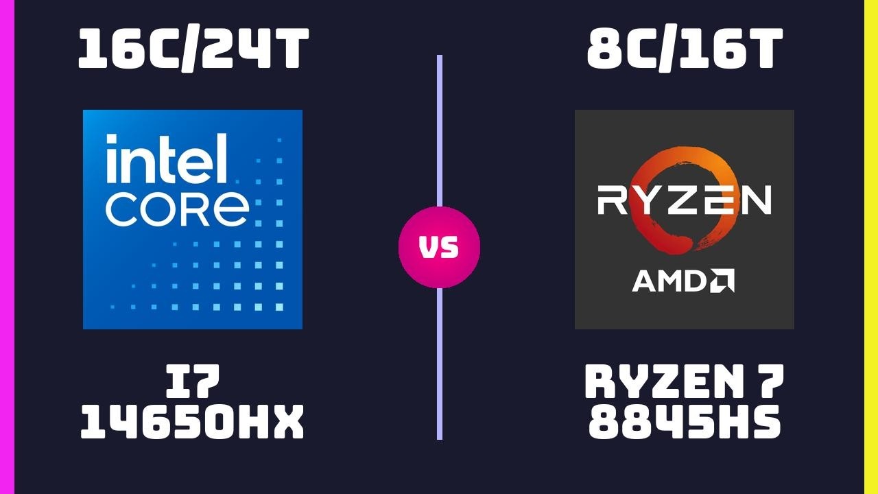 Intel Core i7 14650HX vs AMD Ryzen 7 8845HS – CPU Comparison - YouTube