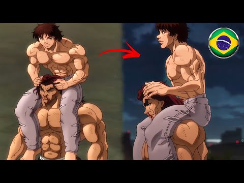 BAKI HANMA VS YUJIRO HANMA luta completa [BAKI HANMA 2 temporada dublado  PT-BR 🇧🇷] 