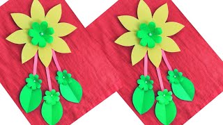 Unique paper flower wall hanging/ Quick and Easy Wall Decor ideas home Decoration