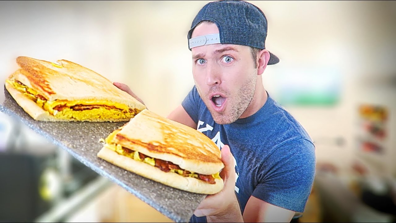 DIY MASSIVE BACON, EGG, & CHEESE BISCUIT // OVER 10000 CALORIES!!!
