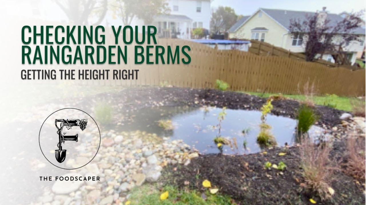 a simple technique to check berm level in a rain garden - YouTube