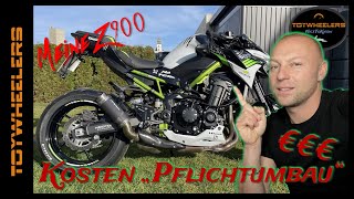 Was kostet der 'Pflichtumbau' einer Kawasaki Z900?  alle Details erster Modifikationen | NTK #6