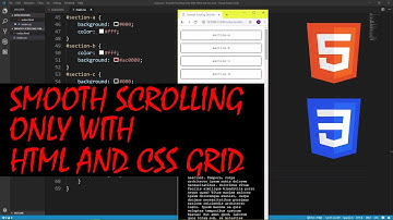 Smooth Scrolling Only With Html and Css Grid