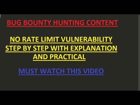 No Rate Limit Vulnerability Step By Step Must Watch .......