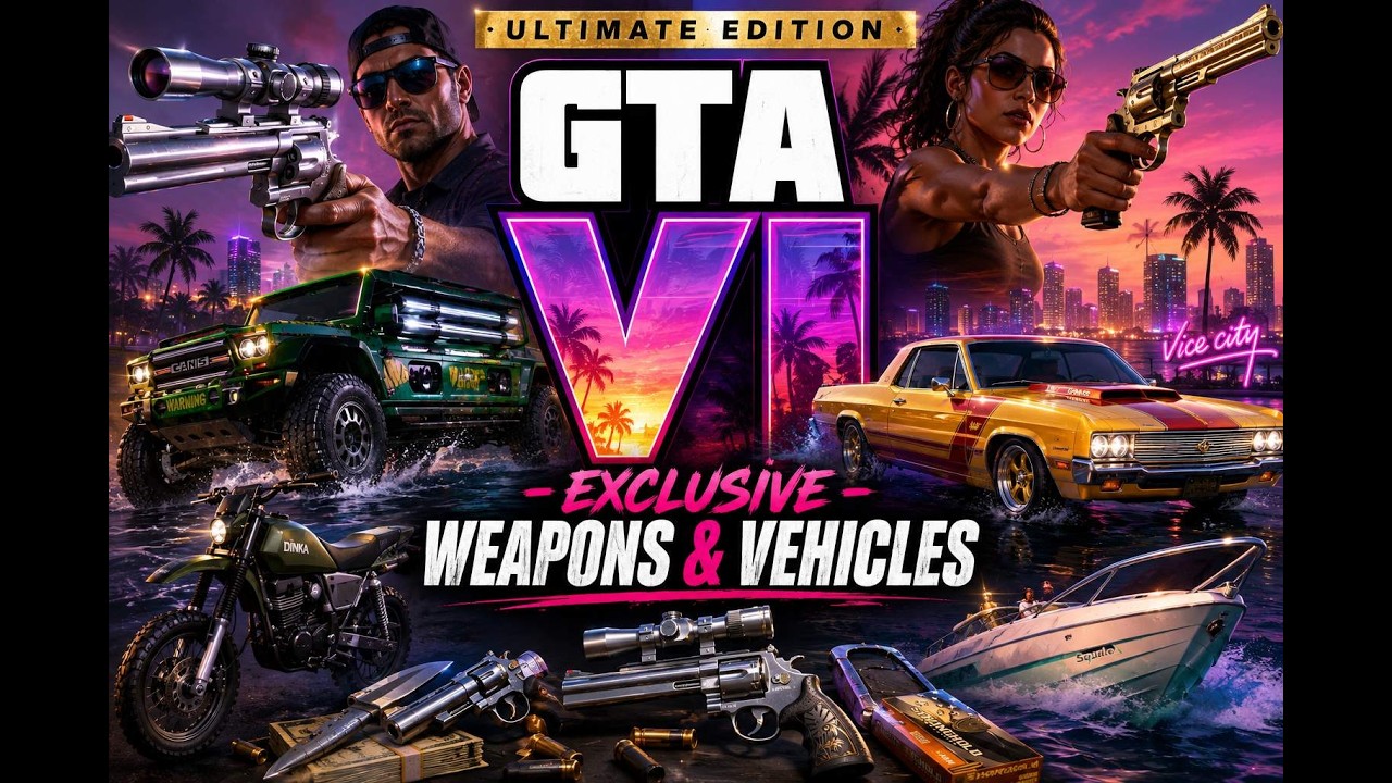 GTA VI Ultimate Edition – Exclusive Weapons & Vehicles