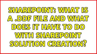 Sharepoint: What is a .ddf file and what does it have to do with SharePoint Solution creation