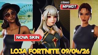 COACHELLA, NOVA SKIN LEXA E LARA CROFT - LOJA FORTNITE 09/04/26 - LOJA FORTNITE DE HOJE - CÓD.MPMDT