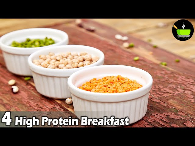 4 High Protein Breakfast Recipes | 15 Minutes Instant Breakfast Recipes| Quick & Easy Breakfast | She Cooks