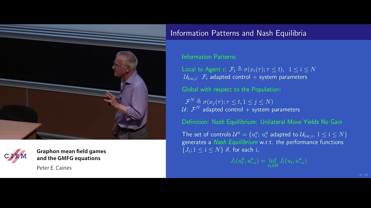 Peter E. Caines: Graphon Mean Field Games and the GMFG Equations
