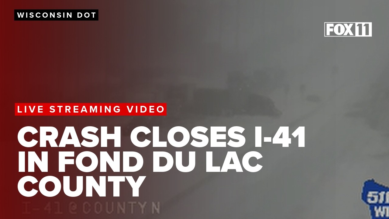 Crash shuts down I-41 in Fond du Lac County - YouTube