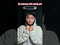 Makeup challenge with safety pin🧷😱|| #shorts #trending #viral #makeup #thesastamakeup #bts #btsedits