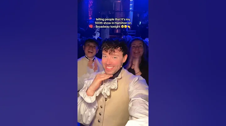 my 100th show in Hamilton on Broadway 🤩😮‍💨 #broadway #actor #hamilton #theatre #backstage