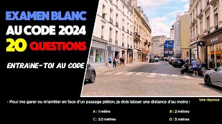 Examen blanc au test du code de la route 2024  20 Questions