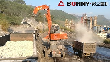 Electric Crawler Grabbing Crane Material Handler Excavator with Clamshell
