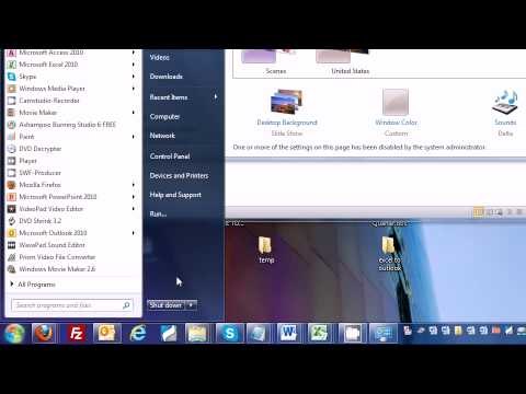 Windows 7: Change the Theme (desktop background,window ...