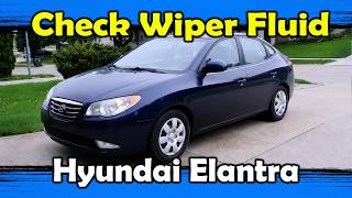 Checking & Topping Off Windshield Wiper Washer Fluid - 2008 Hyundai Elantra, 2.0L (2007-2010)