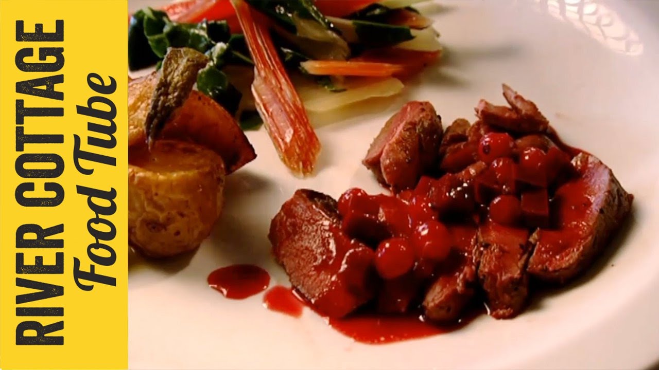 Pigeon Breast With Redcurrant Beetroot Sauce Hugh Fearnley