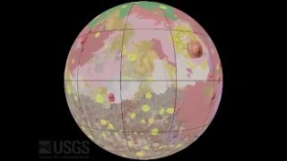 Rotating Globe of Mars Geology