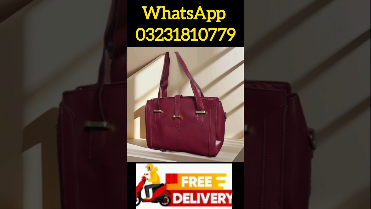 women's lather plain handbag 