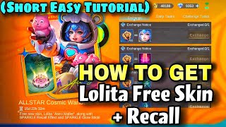 FREE LOLITA SKIN + RECALL TUTORIAL!😍 When & How to Get?🌸 Short & Easy Explanation📝