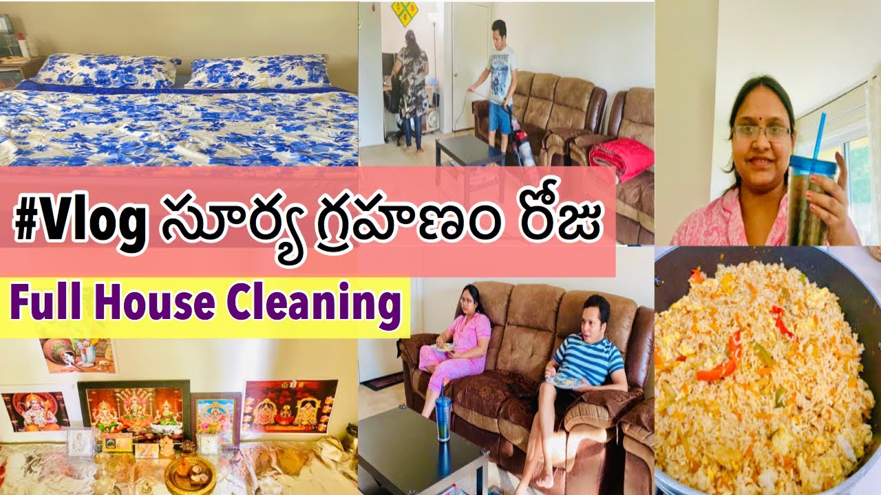 DIML Surya grahanam in USA Full day Vlog House Cleaning Cooking