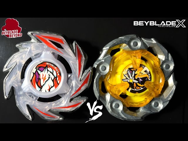 バーンスター クロス風 BRUSH FOX D 4-50LR Vs WAND WIZARD 1-60H | Beyblade X 8 Point