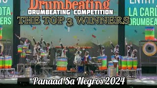 TOP 3 DRUMBEATERS | PANAAD SA NEGROS FESTIVAL 2024 DRUMBEATING COMPETITION