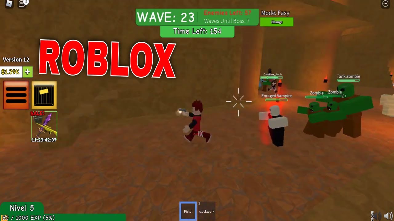 ROBLOX - ZOMBIE ATTACK (Cuidado com o ataque dos zumbis no roblox) | FittiGames